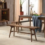 north american imported black walnut dining room courtyard solid wooden bench outdoor