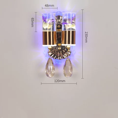 OEM ODM  gold wall lamp bedroom wall light with three color wall lamp led