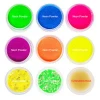 OEM Private Label Neon Makeup Eyeshadow Powder Red Blue Green Yellow Orange Purple Gold Glitter Powder Shadows for Face Body