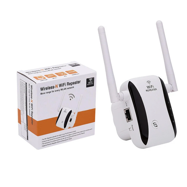 Office Outdoor Indoor Dual Band Two Antennas Wireless Booster Extender Wifi Router Repeater With RJ45 Connection