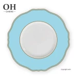 ohere bone china blue dinner plate set fresh style bone china plate for restaurant wedding decor porcelain dinnerware
