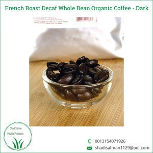 Organic Decaf Whole Bean French Roast Dark Coffee for Bulk Purchase
