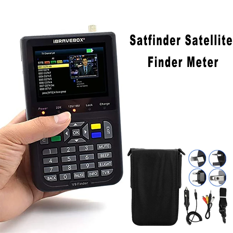 Original TV DVD S2 Signal Finder Dish Satellite Finder Battery Meter Digital Satfinder
