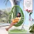 Import Outdoor Furniture Indoor Patio Wicker Rattan Egg Shape Swing Seat With Cushion Hanging Chair from China
