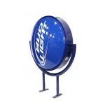 Outdoor Metal Base Blister Led Light Box Acrylic Single Side Round Led Light Box For Advertising