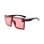 Oversized Square Sunglasses Women 2020 Luxury Fashion One Piece Flat Top Red Black Clear Lens Sun Glasses