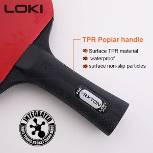 Patented Design TPR Non-slip Handle Professional Ping pong Racket Table Tennis Paddle