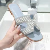 Pearl decoration H style slippers for women fashion sandals