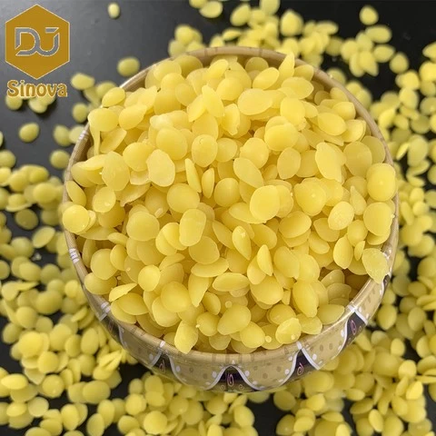 Physically processed beeswax refined
