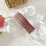 Plaid JK same style hair clip simple side clip girl top clip bangs short head pressure hair accessories