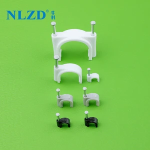 Plastic Circle cable clips /Nail clips