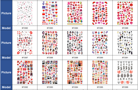 Popular Red Sexy Lips Nail Art Stickers For Nail Decoration Valentines Day Dating Stickers