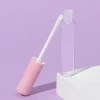 Portable and Practical 10ml Pink Lip Gloss Plastic Bottle with Transparent Lid Powder Mouth Lip Glaze Plastic Bottle