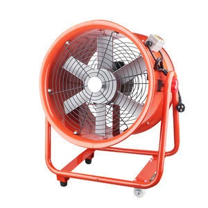 Portable axial fan 220V mobile fan industrial powerful exhaust marine dust removal exhaust fan