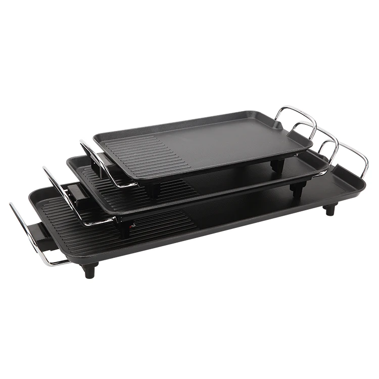 Portable high quality indoor multi-function smokeless electric bbq grill pan