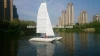 portable inflatable sailboat 4.5m cat