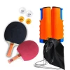 Portable table tennis racket telescopic rack set ball bag 4 table tennis