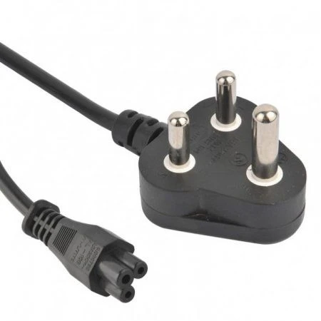 Power Cord South Africa Plug IEC 60320 C5 Mickey Mouse Laptop Mains Clover Type Cloverleaf Power Cable with SABS VDE Approved