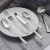 Import Premium luxury hammered handle cutlery set 304 stainless steel heavy solid spoon knives flatware dinner silverware set from China