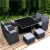 prestige leisure ways garden resin modern glass teak rattan wicker outdoor furniture with square chairs for restaurants