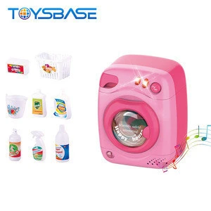 Pretend Play Music And Lighting Roller Mini Washing Machine Toy For Kids