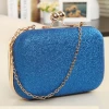 Pretty new style party shiny customized ladies dinner bridal wedding women metal clutch evening bag