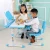 Import primary school children study tables and chairs adjustable study desk and chair plastic school sets from China