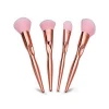 Private label 8PCS Makeup Brush with Groove, Rose Gold Makeup Brush for girls Heart Shape Beauty Makeup Tool