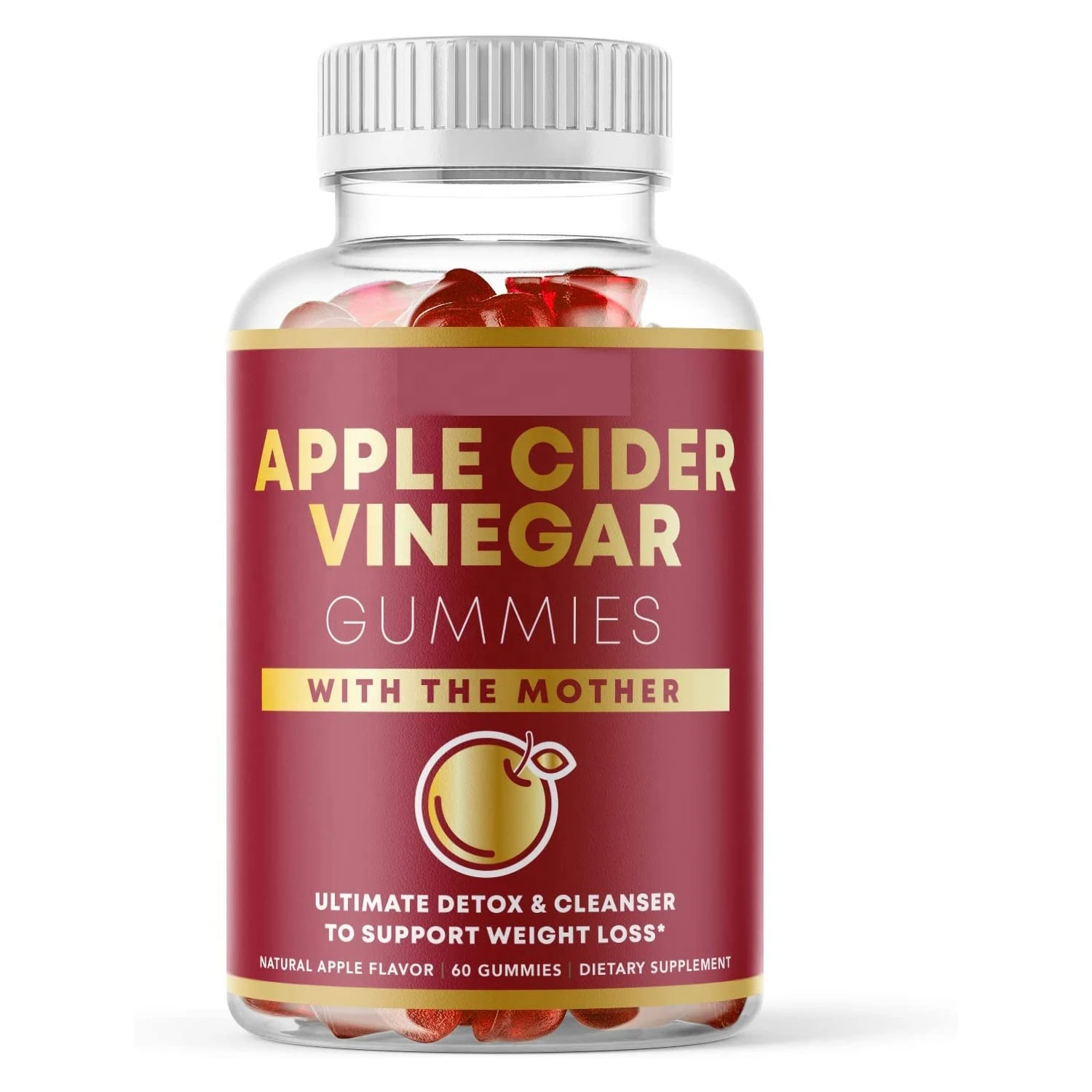 Private Label Supplement Apple Cider Vinegar Slimming Gummy Supports Metabolism Suppress Appetite