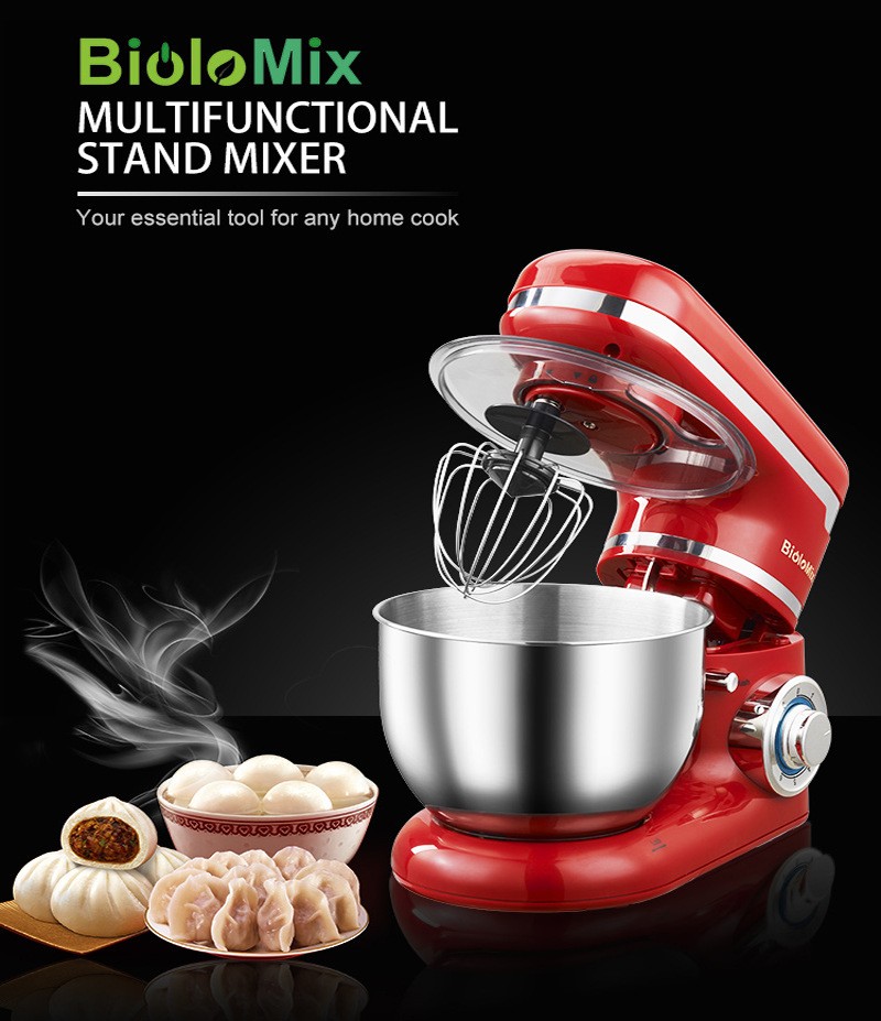 Professinal multifunction stand mixer kitchen machine with 4L stainless steel bowl blender meat grinder food processor