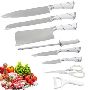 Professional 8pcs kitchen knife set with Acrylic knife storage holder