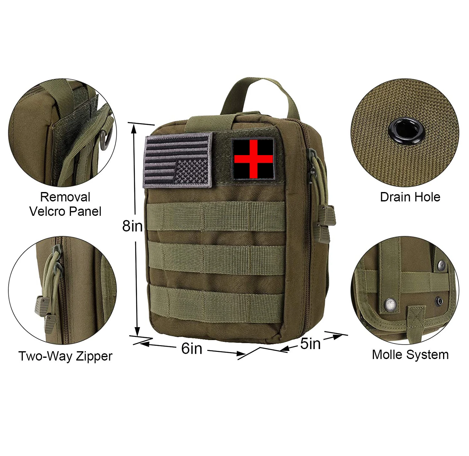 Professional Emergency Survival Gear Equipment Tools First Aid Supplies Molle SOS Tactical Hiking  Survival Kit.