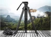 professional heavy duty tripod stand for video camera 180cm high tripod laser with fluid head