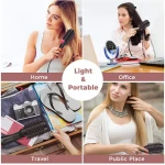 Professional Portable 2 In 1 Hair Curler Hot Air Brush Hair Blower Brush Dryer Straightening One Step Hair Dryer Brush