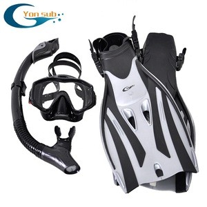 Professional scuba diving mask snorkel and swimming fins equipment