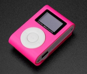 Promotion Gift Mini Portable Aluminum Clip MP3 LCD Screen With Card Slot MP3 Player For Running