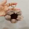 Promotional Sale Mink Fur Flower Fashion Key Chain Hand Bag Accessories