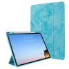 PU Leather Tablet Case +TPU Cover Three-fold Dual-purpose Bracket Built-in Ttylus Pen Slot Rugged Tablet Case For IPAD
