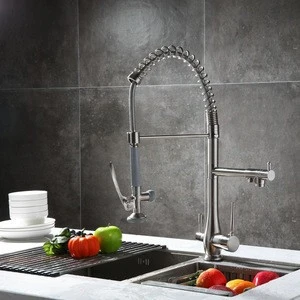Pull Out Kitchen Sink Faucet w/Sprayer and Pot Filler Spout Commercial Pull Down Kitchen Faucet with Sprayer
