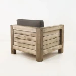 Puntadewa Natural Teak Wood Outdoor Furniture Durable Sofa Chair Garden Hotels Apartments Living Room Fabric Foam Filling Villas
