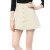 Import Pure color Casual Trendy Suede Button Closure A-line skirt from China