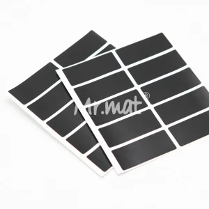 Pure waterproof self-adhesive handwritten black fridge sticker widely usage PVC Wall blank non-trace label sticker