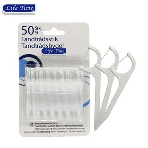 Q01 Dental Floss White Toothpicks Flosser pick Toothpick 50pcs