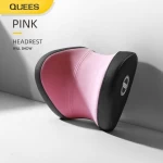 Quees Soft Car Neck Pillow Memory Foam Car Auto Head Neck Rest Cushion Headrest Pillow Pad Grey