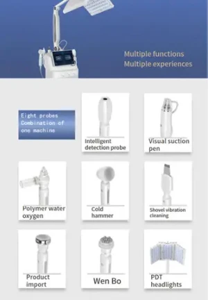 QY 2024 Spa Beautician Like 8 In 1 Microdermabrasion Diamond Dermabrasion Peel Tip  Skin Facial Machine For Blackhead Remover