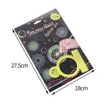Rainbow Art Scratch Paper Dazzle Color DIY Scratch Paper Card with Ruler