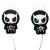 Import ready sale cute skull mode engraving silicone earphone charms from China