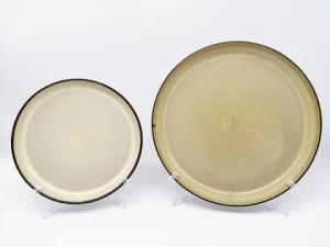 ready to ship reaction glazed ceramic dish plate ceramic dinnerware for daily use
