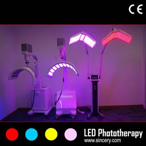 red blue yellow infrared light pdt led therapy machine with 2 arms