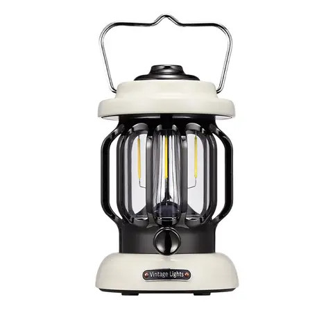 Retro Portable Camping Lantern Outdoor Kerosene Vintage Camp Lamp 3 Lighting Modes Tent Light for Hiking Climbing Yard